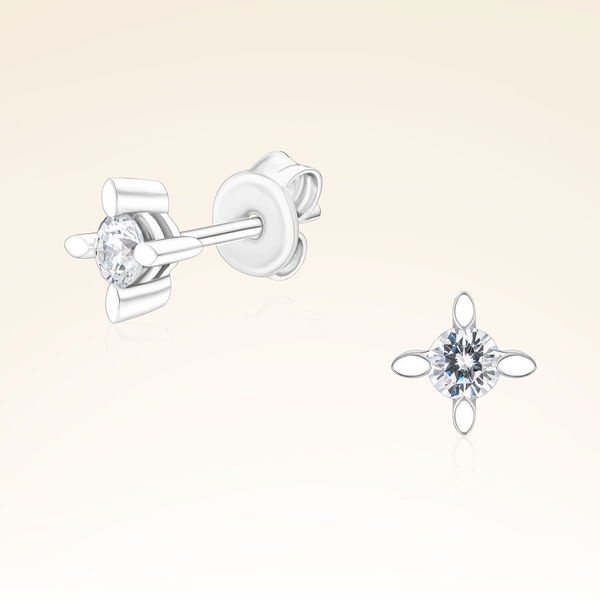 0,27 Karat Tektaş Pırlanta Küpe - Pare Pırlanta