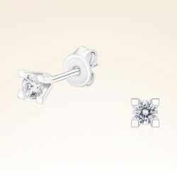 0,27 Karat Tektaş Pırlanta Küpe - 1