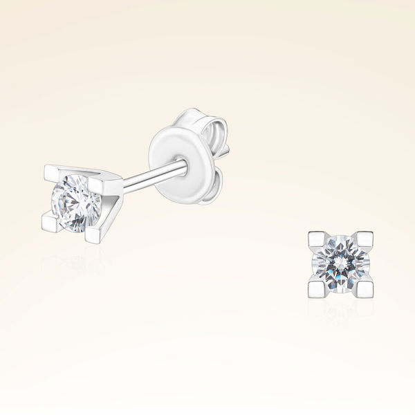 0,27 Karat Tektaş Pırlanta Küpe - Pare Pırlanta