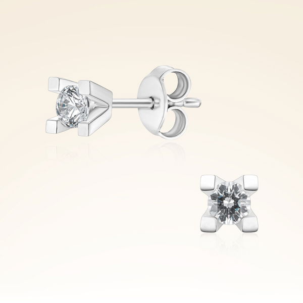 0,27 Karat Tektaş Pırlanta Küpe - Pare Pırlanta