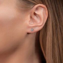 0,27 Karat Tektaş Pırlanta Küpe - PR00485 - 3