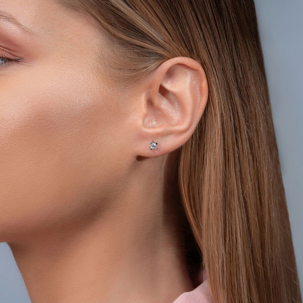 0,27 Karat Tektaş Pırlanta Küpe - Pare Pırlanta