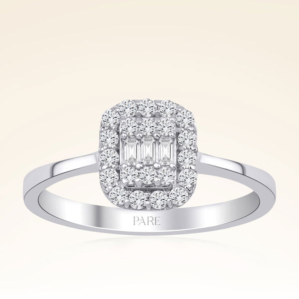 0,28 Karat Baget Pırlanta Yüzük - Pare Pırlanta