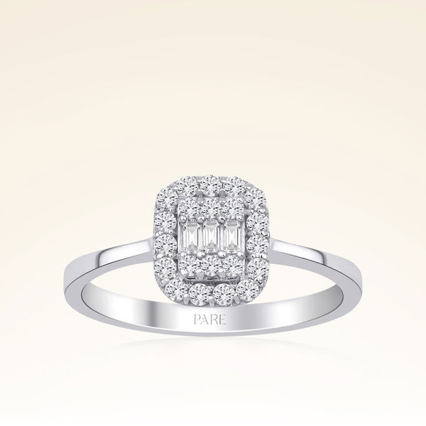 0,28 Karat Baget Pırlanta Yüzük - Pare Pırlanta