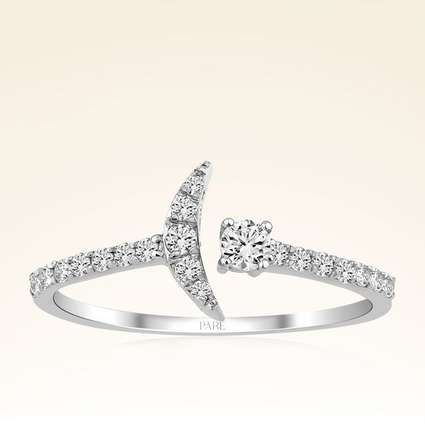 0,28 Karat Kolu Taşlı Trend Pırlanta Yüzük - Pare Pırlanta