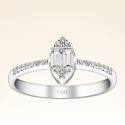 0,29 Karat Baget Pırlanta Yüzük - PR00059 - 1