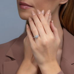 0,29 Karat Kolu Taşlı Fantezi Pırlanta Yüzük - 3