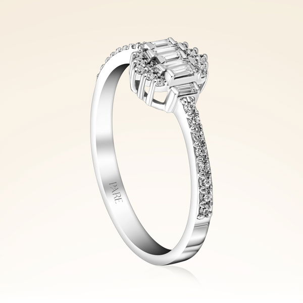 0,30 Karat Baget Pırlanta Yüzük - Pare Pırlanta