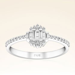 0,30 Karat Baget Pırlanta Yüzük - PR00644 - 1