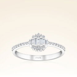 0,30 Karat Baget Pırlanta Yüzük - 1