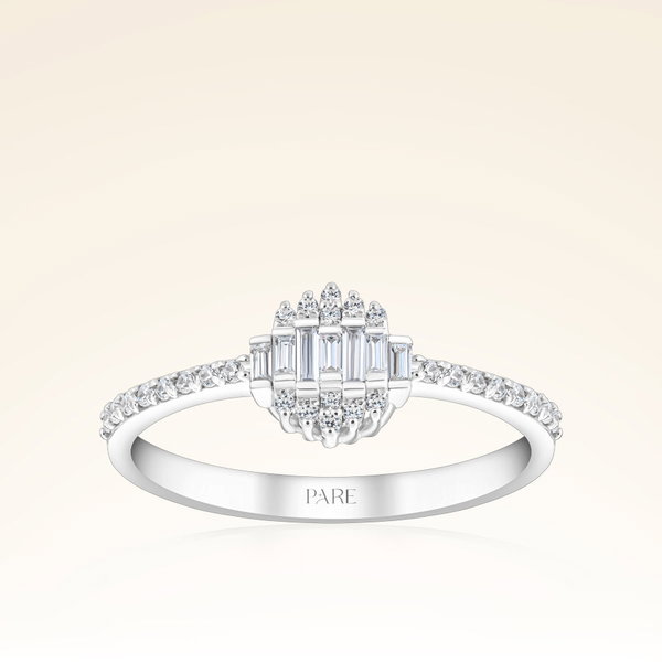 0,30 Karat Baget Pırlanta Yüzük - Pare Pırlanta