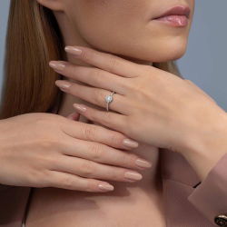 0,30 Karat Baget Pırlanta Yüzük - PR00644 - 3