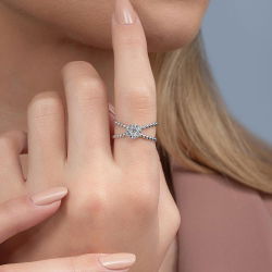 0,30 Karat Fantezi Pırlanta Yüzük - PR00628 - 4