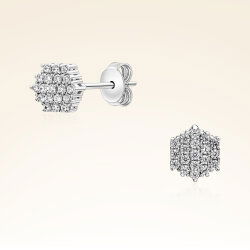 0,30 Karat Fantezi Pırlanta Küpe - 1