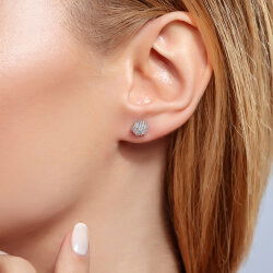 0,30 Karat Fantezi Pırlanta Küpe - 2