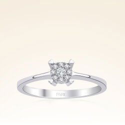 0,30 Karat Görünümlü Coronet Kalp Pırlanta Yüzük - 1