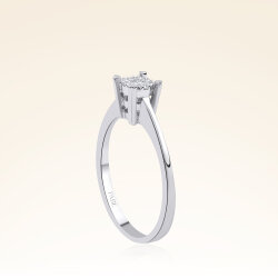 0,30 Karat Görünümlü Coronet Kalp Pırlanta Yüzük - 2