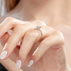 0,30 Karat Görünümlü Coronet Pırlanta Yüzük - 5