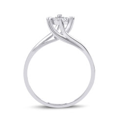 0,30 Karat Görünümlü Coronet Tektaş Pırlanta Yüzük - PR01369-8 - 3
