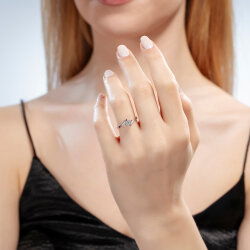 0,30 Karat Görünümlü Coronet Tektaş Pırlanta Yüzük - 4