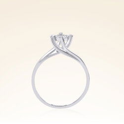 0,30 Karat Görünümlü Coronet Tektaş Pırlanta Yüzük - 3