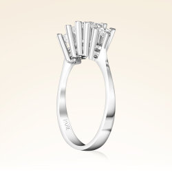 0,30 Karat HRD Sertifikalı Beştaş Pırlanta Yüzük - 2