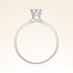 F Renk 0,30 Karat HRD Sertifikalı Tektaş Pırlanta Yüzük - 3