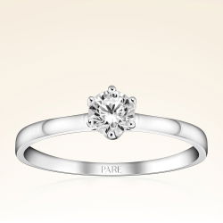 F Renk 0,30 Karat HRD Sertifikalı Tektaş Pırlanta Yüzük - 1