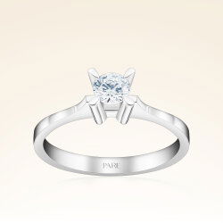 D Renk 0,30 Karat HRD Sertifikalı Tektaş Pırlanta Yüzük - 1