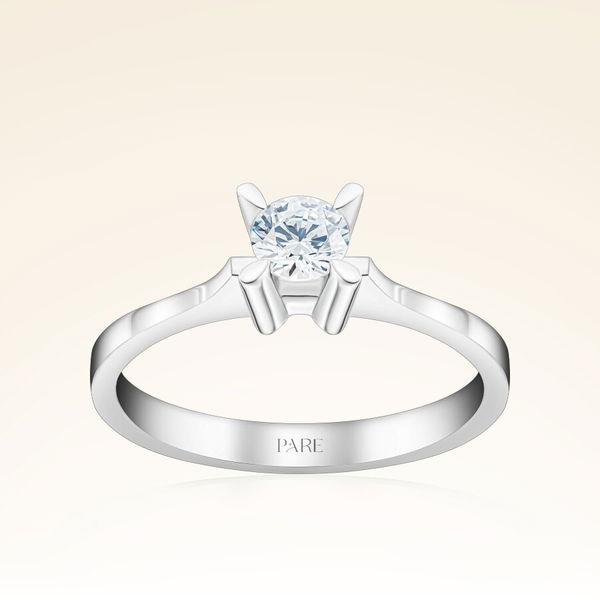 D Renk 0,30 Karat HRD Sertifikalı Tektaş Pırlanta Yüzük - Pare Pırlanta