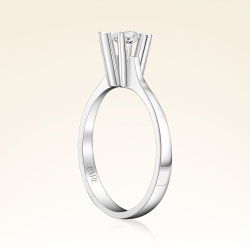 G Renk 0,30 Karat HRD Sertifikalı Tektaş Pırlanta Yüzük - 2