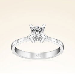 G Renk 0,30 Karat HRD Sertifikalı Tektaş Pırlanta Yüzük - 1