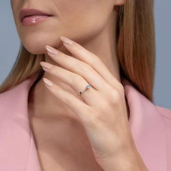 G Renk 0,30 Karat HRD Sertifikalı Tektaş Pırlanta Yüzük - 4