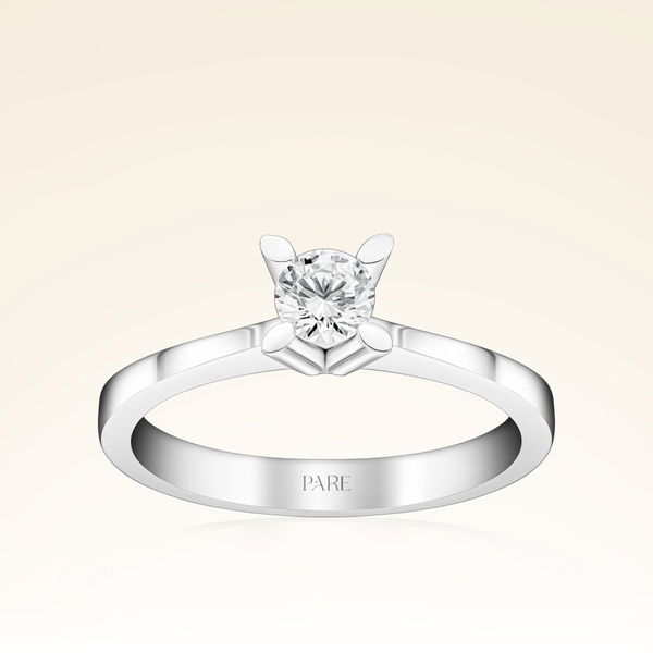 D Renk 0,30 Karat HRD Sertifikalı Tektaş Pırlanta Yüzük - Pare Pırlanta