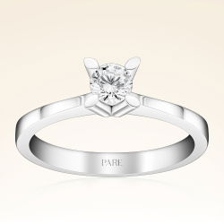 D Renk 0,30 Karat HRD Sertifikalı Tektaş Pırlanta Yüzük - 1