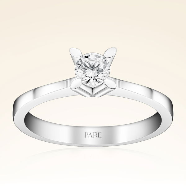 D Renk 0,30 Karat HRD Sertifikalı Tektaş Pırlanta Yüzük - Pare Pırlanta