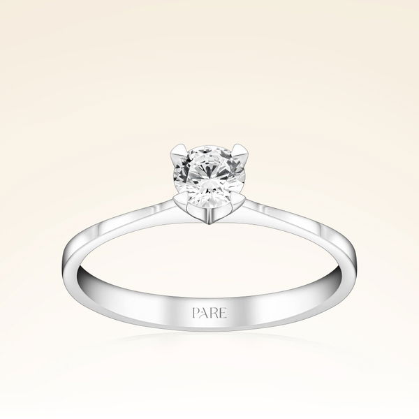 D Renk 0,30 Karat HRD Sertifikalı Tektaş Pırlanta Yüzük - Pare Pırlanta