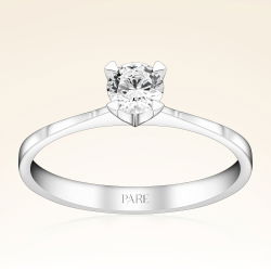 G Renk 0,30 Karat HRD Sertifikalı Tektaş Pırlanta Yüzük - 1