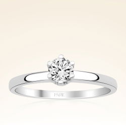 G Renk 0,30 Karat HRD Sertifikalı Tektaş Pırlanta Yüzük - 1