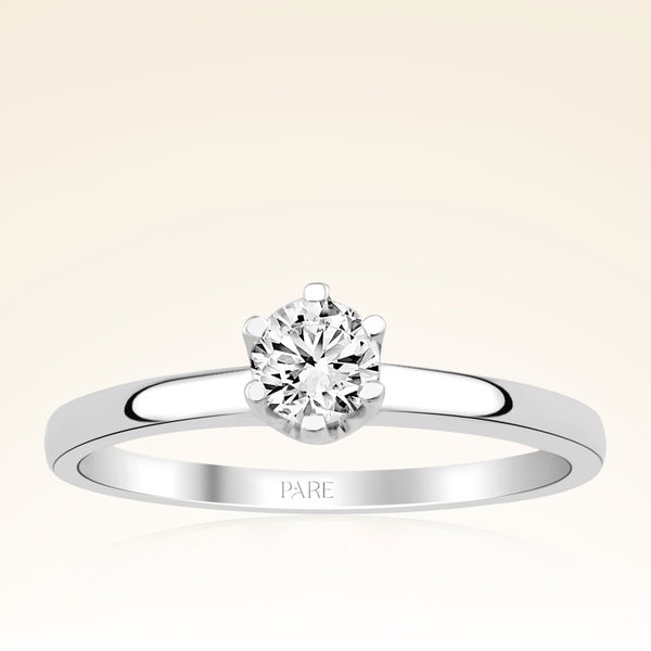 G Renk 0,30 Karat HRD Sertifikalı Tektaş Pırlanta Yüzük - Pare Pırlanta