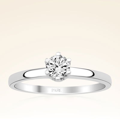 G Renk 0,30 Karat HRD Sertifikalı Tektaş Pırlanta Yüzük - Pare Pırlanta