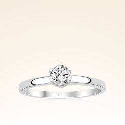 G Renk 0,30 Karat HRD Sertifikalı Tektaş Pırlanta Yüzük - 1