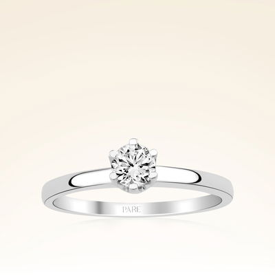 G Renk 0,30 Karat HRD Sertifikalı Tektaş Pırlanta Yüzük - Pare Pırlanta