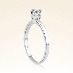 D Renk 0,30 Karat HRD Sertifikalı Tektaş Pırlanta Yüzük - 2