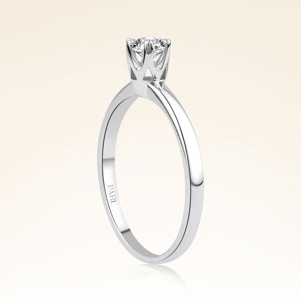 D Renk 0,30 Karat HRD Sertifikalı Tektaş Pırlanta Yüzük - Pare Pırlanta