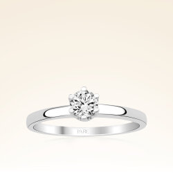 D Renk 0,30 Karat HRD Sertifikalı Tektaş Pırlanta Yüzük - 1