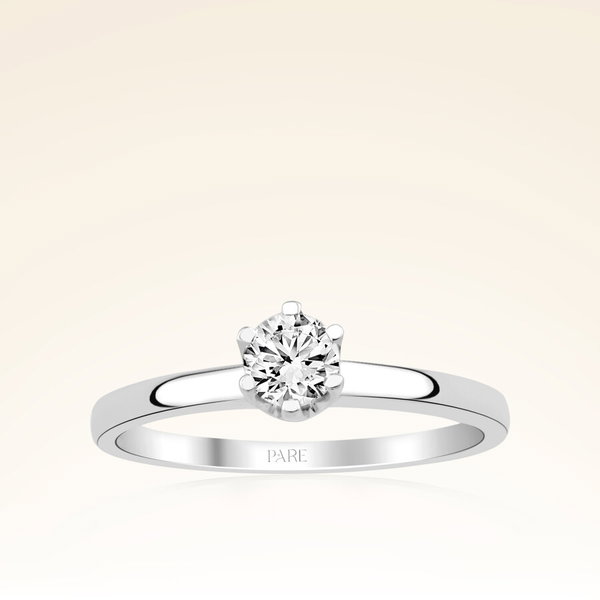 D Renk 0,30 Karat HRD Sertifikalı Tektaş Pırlanta Yüzük - Pare Pırlanta