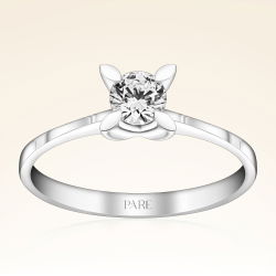 G Renk 0,30 Karat HRD Sertifikalı Tektaş Pırlanta Yüzük - 1