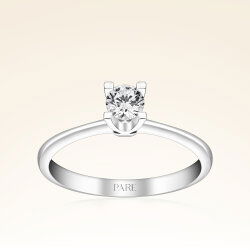 G Renk 0,30 Karat HRD Sertifikalı Tektaş Pırlanta Yüzük - 1