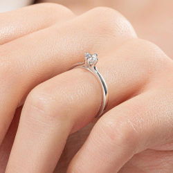 G Renk 0,30 Karat HRD Sertifikalı Tektaş Pırlanta Yüzük - PR01185-H40 - 7